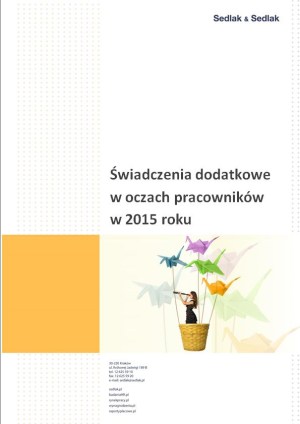 Świadczenia dodatkowe w oczach pracowników w 2015 roku